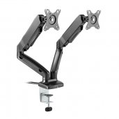 Rocelco MA2 Premium Height Adjustable Double Monitor Arm BLACK