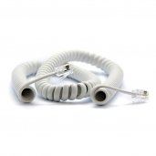 Ultralink UHS87WH Telephone Coil Cord WHITE (12FT)