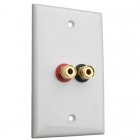 Legend Wall Plate with Two Gold Plated Color Coded Binding Posts