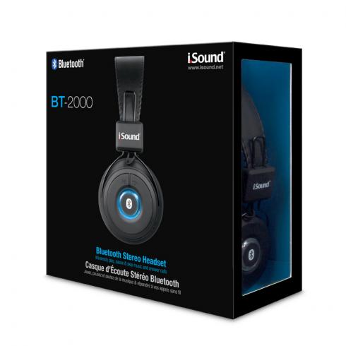 iSound BT-2000 Bluetooth Stereo Wireless Headset / Headphones - Click Image to Close