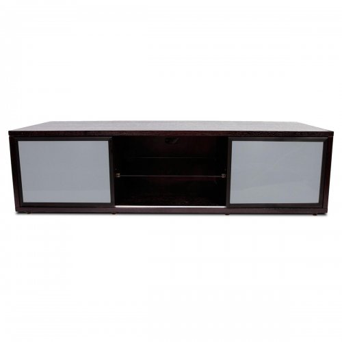 Plateau Sr Series Tv Cabinet With Glass Doors For 48 65 Inch Black
