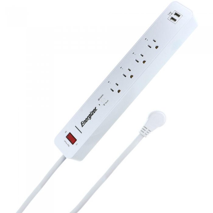 Energizer EIS31001WHT Connect Smart Wifi Surge Protector Power Strip WHITE - Click Image to Close