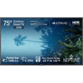 Neptune by Peerless-AV 75in 4K Partial Sun Outdoor Smart TV 1000 Nit BLACK