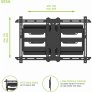 Kanto Living PDX650SG Stainless Steel Full Motion Dual Stud Outdoor TV Mount for 37-Inch to 75-Inch TVs