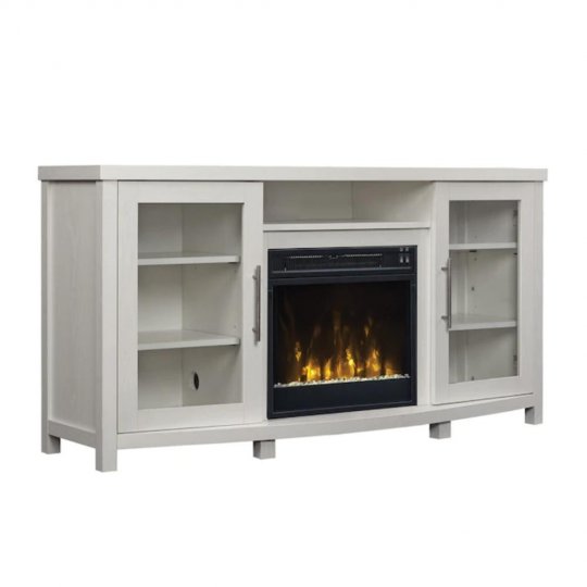 Bell’O KIARA TV Fireplace Stand With Six Shelves WHITE