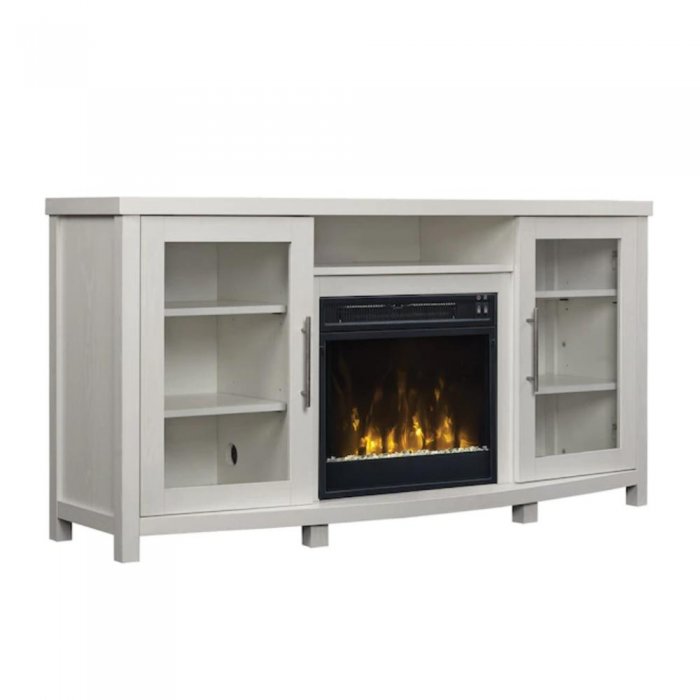 Bell’O KIARA TV Fireplace Stand With Six Shelves WHITE - Click Image to Close