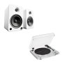 Audio-Technica AT-LP3XBT & Kanto YU6 Wireless Turntable Powered Speaker System WHITE - Open Box