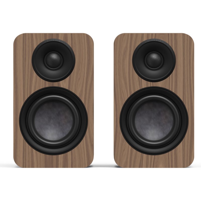 Kanto Living YU4 Passive 2nd Gen Passive Bookshelf Speakers with 1” Silk Dome Tweeter and 4” Abaca-Reinforced Woofer WALNUT