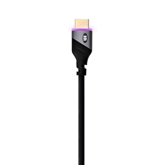 Monster MHV11028PUR Essentials HDMI Cable Lighted PURPLE - 6ft