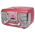 Crosley CR612-PI (Pink) Corsair Retro Clock Radio CD Player