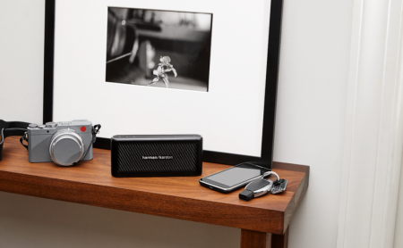 Description image for Harman/Kardon Traveler All-in-one Portable Bluetooth Travel Speaker w Dual Mic & Power Ban
