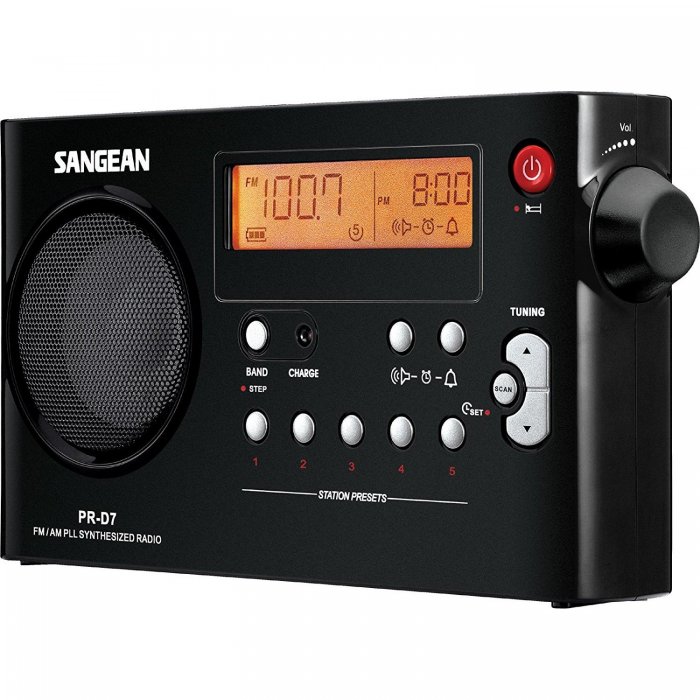 Sangean PR-D7BK AM/FM Digital Rechargeable Portable Radio BLACK - Click Image to Close
