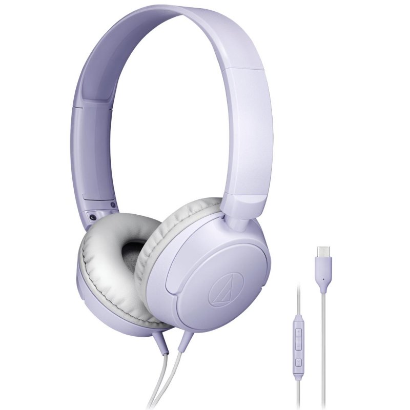 Audio-Technica ATH-S120C-LV USB-C On-Ear Headphones LIGHT VIOLET
