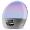 WiiM Wake Up Sunrise Light Alarm Clock with Music POLISHED SILVER