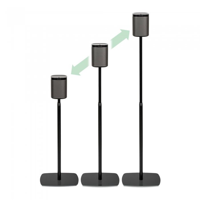 Flexson Adjustable Floorstand for SONOS PLAY:1 BLACK (Each) - Click Image to Close