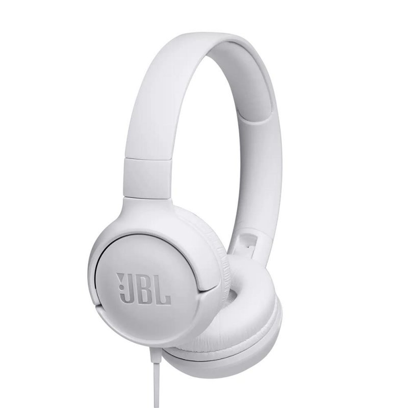 JBL Tune 500 On-Ear Headphones with One-Button Remote/Mic WHITE