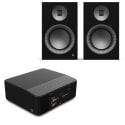 Bluesound NODE ICON Hi-Res Wireless Music Streamer with Kanto TUK Grand 2nd Gen 320W Premium Powered Bookshelf Speakers Bundle BLACK/GUNMETAL