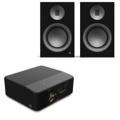 Bluesound NODE ICON Hi-Res Wireless Music Streamer with Kanto TUK Grand 2nd Gen 320W Premium Powered Bookshelf Speakers Bundle BLACK/GUNMETAL