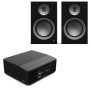 Bluesound NODE ICON Hi-Res Wireless Music Streamer with Kanto TUK Grand 2nd Gen 320W Premium Powered Bookshelf Speakers Bundle BLACK/GUNMETAL