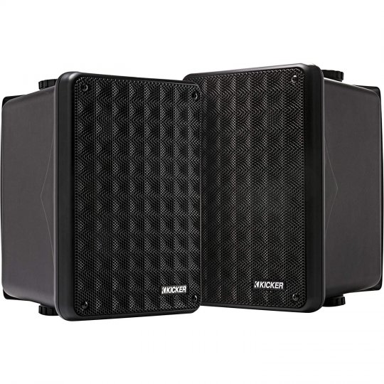 Kicker KB6 Outdoor/Indoor Speakers (Pair) BLACK - Open Box