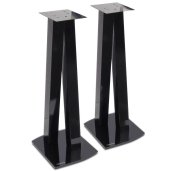 NorStone WALK 28.4 Inch Speaker Stands with Cable Management and Glass Base (Pair) BLACK