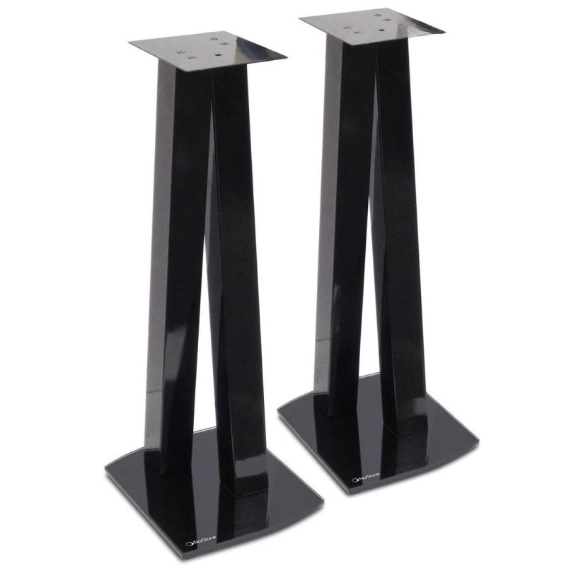NorStone WALK 28.4 Inch Speaker Stands with Cable Management and Glass Base (Pair) BLACK