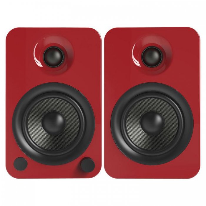 Kanto YU4GR 70W (RMS Power) Powered Speakers w Bluetooth & Preamp GLOSS RED - Open Box - Click Image to Close