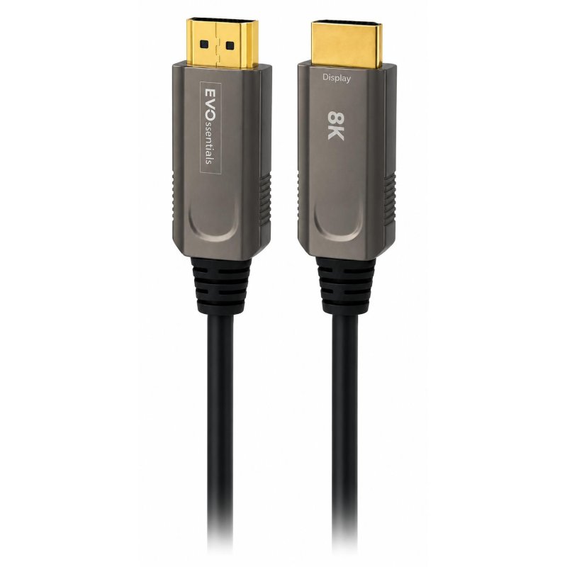 EVOssentials 7.5M 8K Hybrid Optical Fiber HDMI Cable BLACK