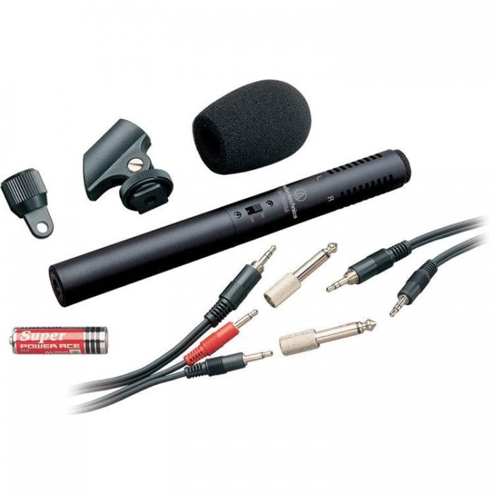 Audio-Technica ATR6250 Stereo Condenser Video/Recording Microphone - Click Image to Close