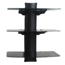 Promounts GSP 22 Wall-Mounted Triple Component Shelf - Tempered Black