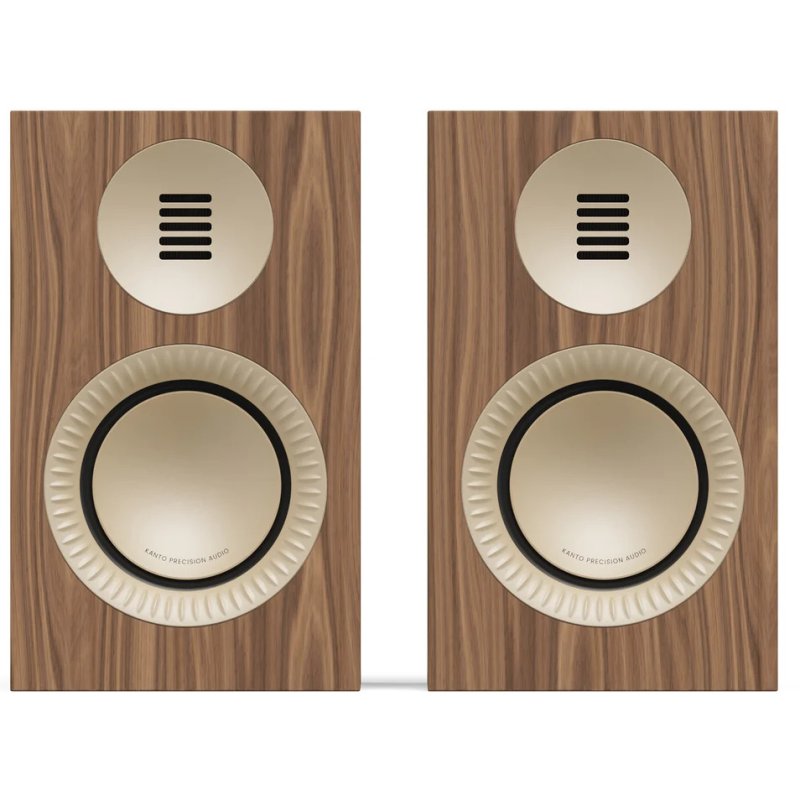Kanto Living TUK Passive 2nd Gen Passive Speaker System with Air Motion Transformer (AMT) Tweeter and 5.25-Inch Aluminum Concave Woofer MATTE WALNUT W