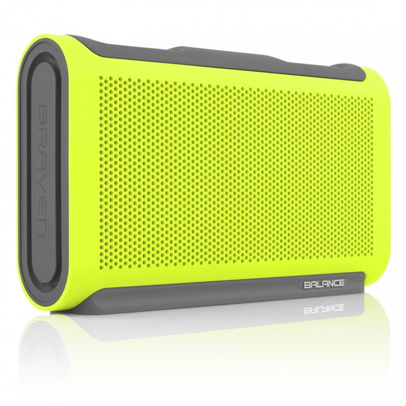 Braven 'Balance' Portable Bluetooth Speaker LIME/GREY