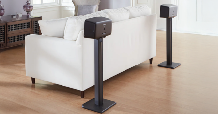 SANUS BF24 Wood Speaker Stands Pair Black