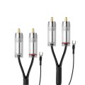 Pro-Ject Connect it Phono S RCA to RCA Audio Interconnect Cable with Ground Wire 1.23m
