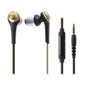 Audio-Technica ATH-CKS550iSBG Solid Bass In-Ear Headphones with Mic BLACK/GOLD