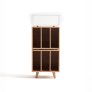 NorStone Stockholm 1100 Turntable Stand with Vinyl Storage WHITE / CLEAR OAK