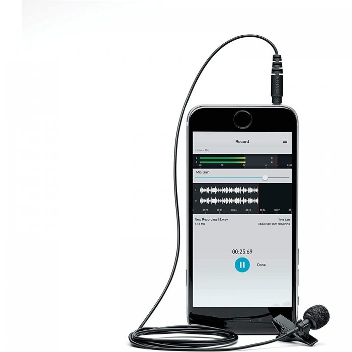 Shure Motiv MVL Omnidirectional Lavalier Microphone for Smartphone or Tablet - Click Image to Close