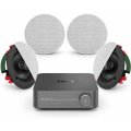 WiiM Amp PRO Streaming Amplifier & 4x Klipsch CS16CSM In-Ceiling Speaker Bundle SPACE GRAY