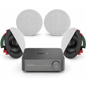 WiiM Amp PRO Streaming Amplifier & 4x Klipsch CS16CSM In-Ceiling Speaker Bundle SPACE GRAY