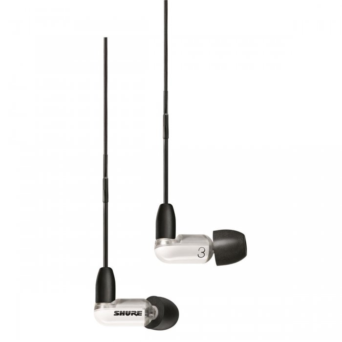 Shure AONIC 3 Sound Isolating Earphones w Balanced Armature Driver WHITE - Click Image to Close