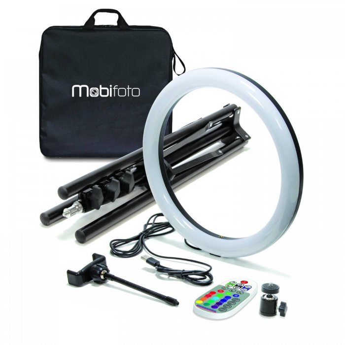 Mobifoto Mobilite 12R Ring Light 12" RGB LED - Click Image to Close