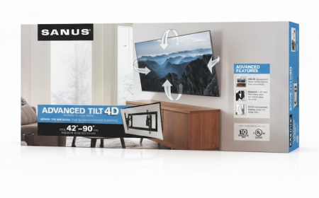 Description image for Sanus VLT7 Advanced Tilt 4D Premium TV Wall Mount for 42" – 90" TVs VLT7