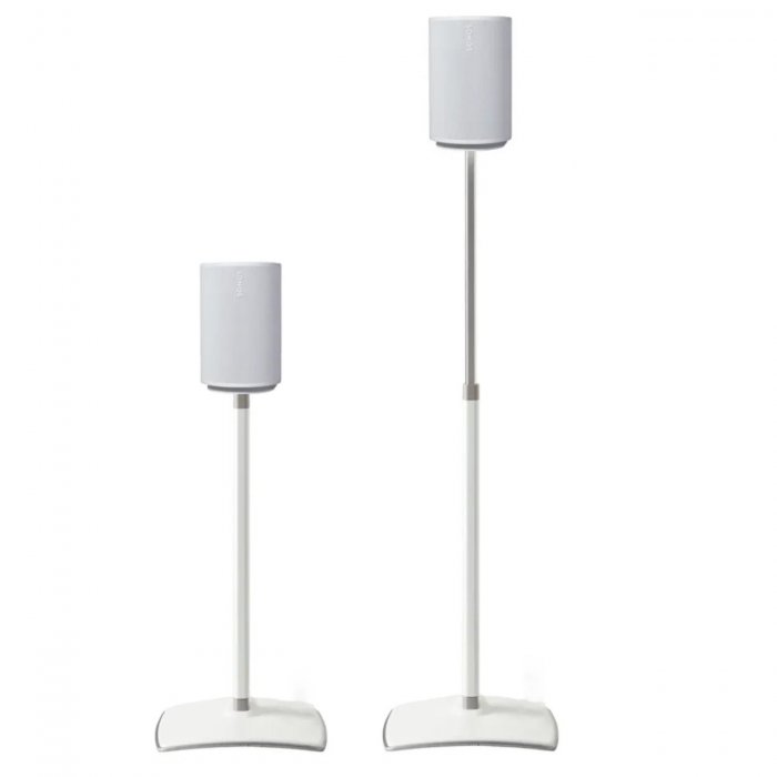 Sanus WSSE1A2 Height-Adjustable Speaker Stands for Sonos Era 100 (Pair) WHITE - Click Image to Close