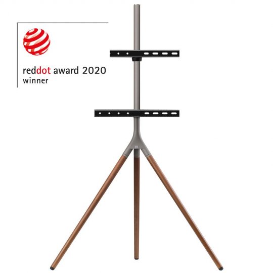 All For One TV Tripod Stand with Soundbar Mount for 32-65” TVs DARK