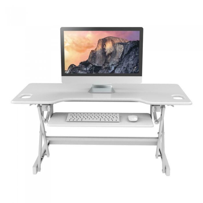 Rocelco DADR 46-Inch Standing Desk Converter WHITE - Click Image to Close