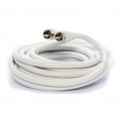 UltraLink UHRG612C RG6 Coaxial Cable F Connector WHITE (12FT)