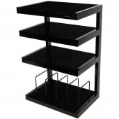 NorStone Esse Four Glass Shelf Hifi Audio/Vinyl Rack BLACK