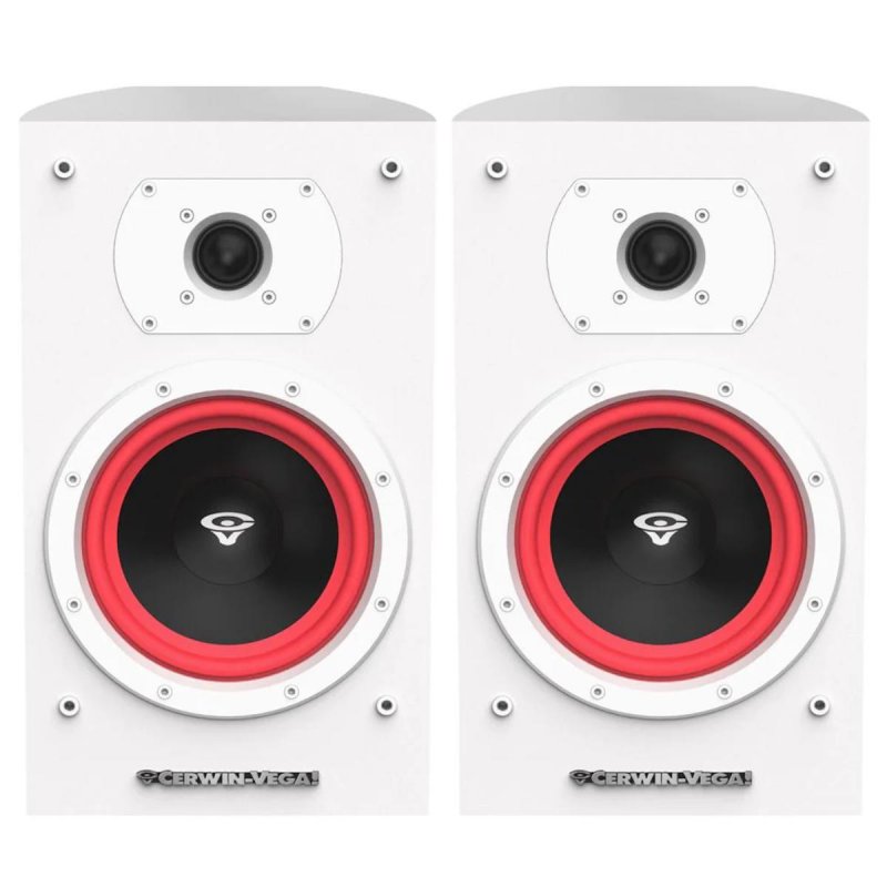Cerwin Vega LA165 6.5-Inch 2-Way Bookshelf Speaker (Pair) WHITE