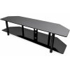 EVOssentials 58-Inch Tempered Glass TV Stand BLACK