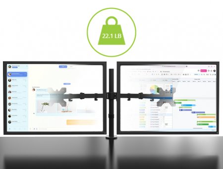 Description image for Kanto DML2000 Desktop Arm Dual Monitor Mount BLACK